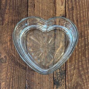 Clear Glass Heart Trinket Dish